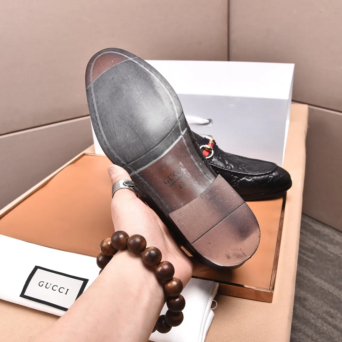 Men's shoes💰540📛📛Original (water-dyed cowhide) Gucci GUCCI official website formal shoes🌀 Italian🇮🇹imported cowhide➕top imported water-dyed cowhide lining💋Finely handmade original bottom, the real thing looks better when photographed in person Standard size 38-44